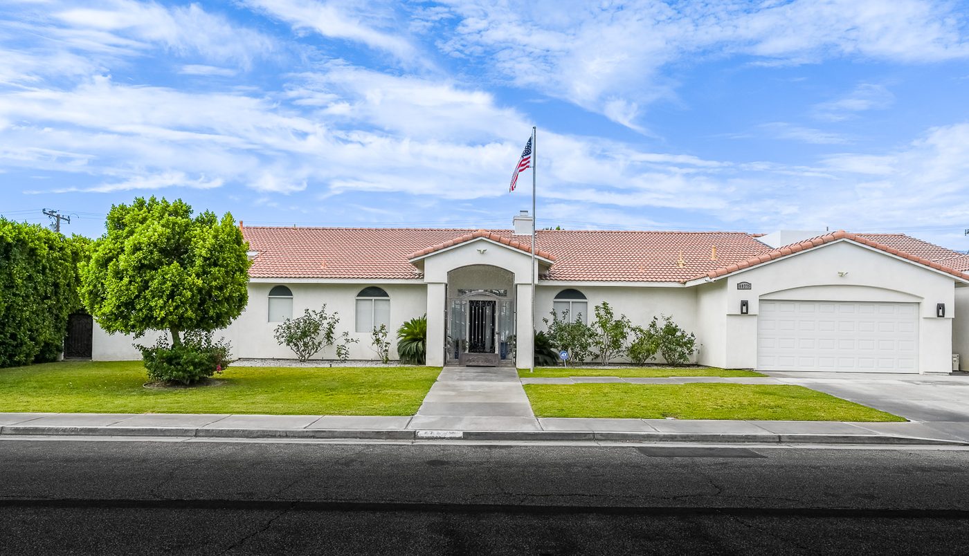 Front exterior of the Palm Valley residential home